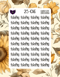 Image 17 of Auto Pay Sticker Font C-C24