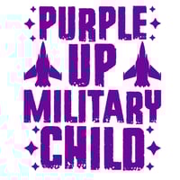 Image 2 of Purple Up Military Child Shirt
