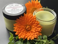 Image 1 of Calendula Chickweed Herbal Salve made with Organic Ingredients, 2 oz Glass Jar