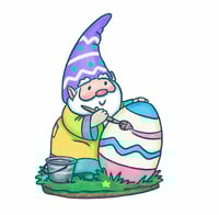 Image 3 of Eggbert the eggtra-ordinary gnome artist - Limited Edition Ornament or Figurine