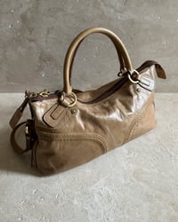 Image 9 of CARAMEL LEATHER SHOULDER BAG