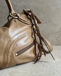 Image 7 of CARAMEL LEATHER SHOULDER BAG
