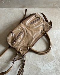 Image 12 of CARAMEL LEATHER SHOULDER BAG