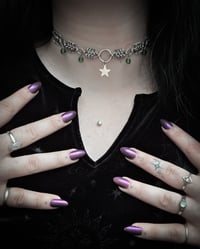 Image 1 of Green tourmaline with star