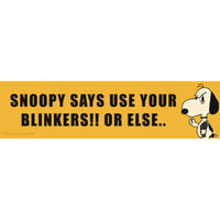 SNOOPY BUMPER STICKER 