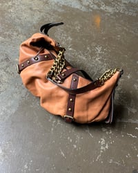Image 6 of BURNT ORANGE LEATHER CHAIN BAG