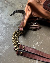 Image 5 of BURNT ORANGE LEATHER CHAIN BAG