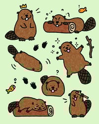 beavers sticker sheet