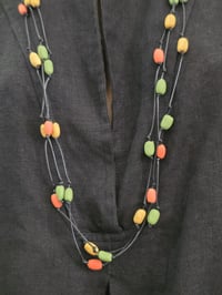 Image 2 of String Bead Necklace Earthy Colours (PCJ005)