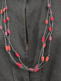 Image 2 of String Bead Necklace Reds (PCJ004)