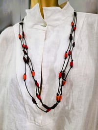 Image 3 of String Bead Necklace Reds (PCJ004)