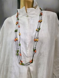 Image 3 of String Bead Necklace Earthy Colours (PCJ005)
