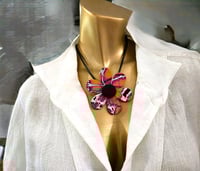 Image 2 of Flower Power Necklace and Stud Earring Set Pinks (PCJ006)