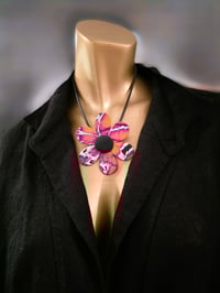 Image 1 of Flower Power Necklace and Stud Earring Set Pinks (PCJ006)