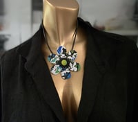 Image 1 of Flower Power Necklace and Stud Earring Set Crazy Pattern  (PCJ008)