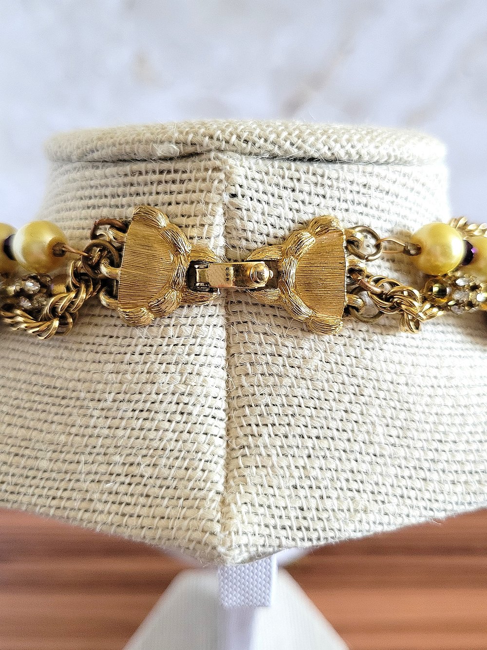 Image of Flower Garden Upcycled Statement Necklace and Earrings Set