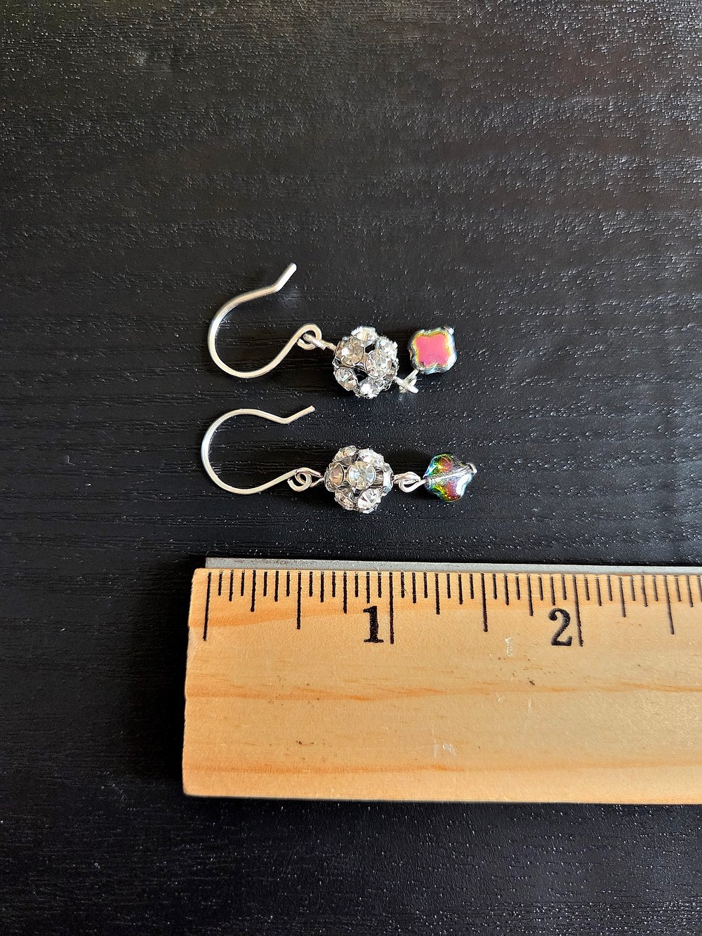 Image of Christmas Jewelry Gift Set – Silver Snowflake Necklace, Candy Cane Earrings & Disco Ball Earrings