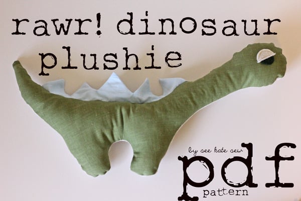 Image of 'rawr!' dinosaur pdf pattern