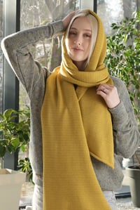 Image 1 of baby alpaca fine scarf _ honey