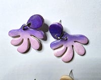 Image 2 of Matisse Style Stud Earrings - Pastels: (PCE054)