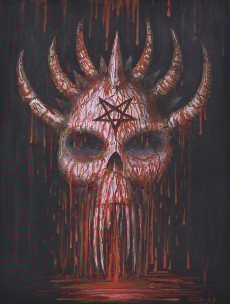 Image of BLEEDING INSANITY MkIII - small original painting