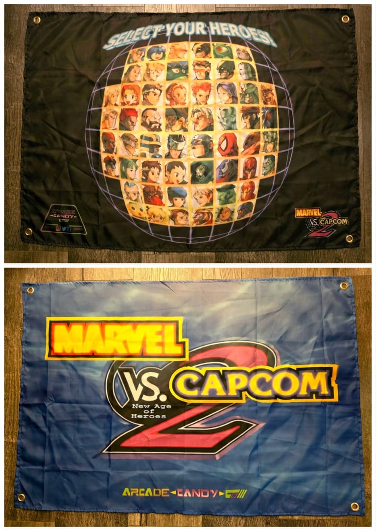Image of Jazzy, Astro City, MVC2, MVC25 & Char Select, CVS2, 100 YEN, SF Turbo Nylon Flag