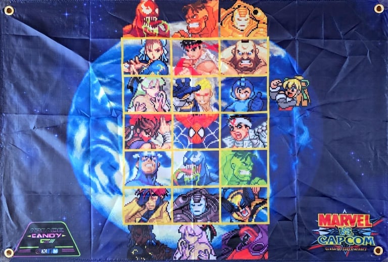 Image of Jazzy, Astro City, MVC2, MVC25 & Char Select, CVS2, 100 YEN, SF Turbo Nylon Flag