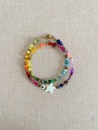 Image 1 of Bracelet double RAINBOW (possible en argenté) 