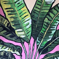 Image 3 of "Banana Leaf Dreams" — Original Acrylic