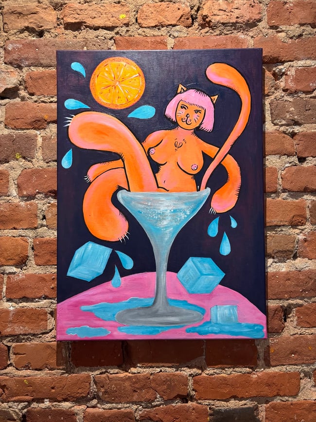 PUSILLA COUGAR: Meow-tini bath