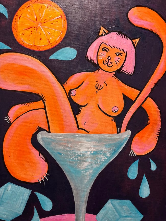 PUSILLA COUGAR: Meow-tini bath