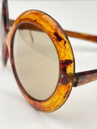 Image 4 of Vintage French Round Sunglasses, Size Small, Brown Lenses, Un-worn Dead-stock, 1960's