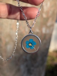 ROOTED Blue Narcissus Flower Necklace