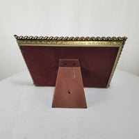 Image 5 of 8x10 Picture Frame, Embossed Metal, White with Gold Flecked Trim, #973