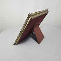 Image 6 of 8x10 Picture Frame, Embossed Metal, White with Gold Flecked Trim, #973