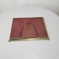 Image 8 of 8x10 Picture Frame, Embossed Metal, White with Gold Flecked Trim, #973