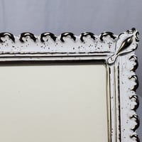 Image 11 of 8x10 Picture Frame, Embossed Metal, White with Gold Flecked Trim, #973
