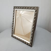 Image 1 of  Embossed Metal 8x10 Picture Frame, Antiqued Silver Tone Look, #972