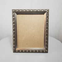 Image 2 of  Embossed Metal 8x10 Picture Frame, Antiqued Silver Tone Look, #972