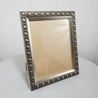 Image 3 of  Embossed Metal 8x10 Picture Frame, Antiqued Silver Tone Look, #972