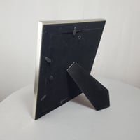 Image 7 of  Embossed Metal 8x10 Picture Frame, Antiqued Silver Tone Look, #972