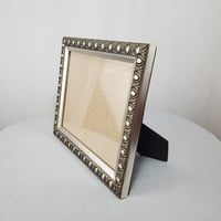 Image 12 of  Embossed Metal 8x10 Picture Frame, Antiqued Silver Tone Look, #972