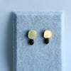 Drop - Carnelian drop brass earring