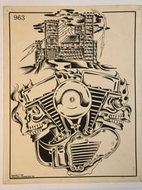 Image 1 of 1987 Spaulding & Roger’s production sheet skull engine castle 11x14