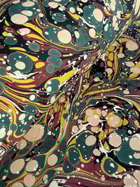 Image 3 of 'Green Antique Spot' - matched to an antique endpaper 