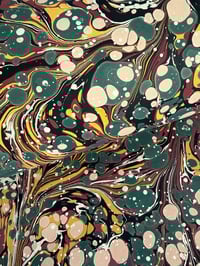 Image 5 of 'Green Antique Spot' - matched to an antique endpaper 