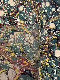 Image 7 of 'Green Antique Spot' - matched to an antique endpaper 