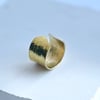 Hammered brass open ring