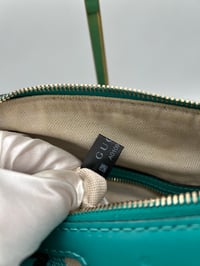 Image 25 of Gucci GG Canvas Teal Leather Boston Bag