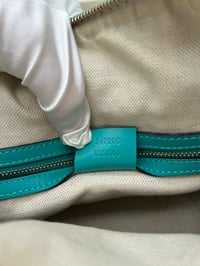Image 24 of Gucci GG Canvas Teal Leather Boston Bag
